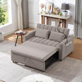 Beige 3 in 1 Convertible Single Sofa Bed Lounger Chair with Pillow and Adjustable Backrest H103