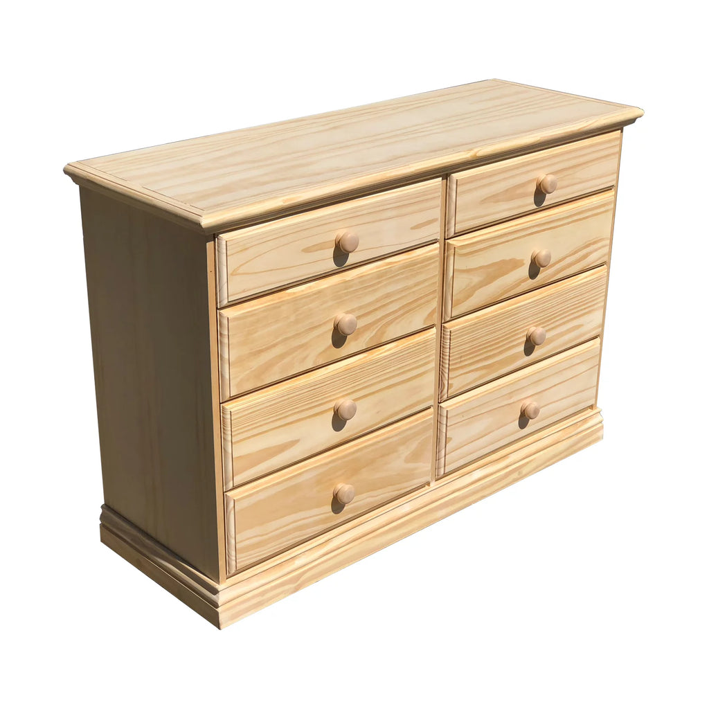Wide Solid Pine Wooden Dresser L119126