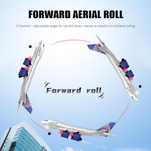 2.4G Remote Control Electric Plane with LED Lights 2 Batteries EPP Airplane F294024