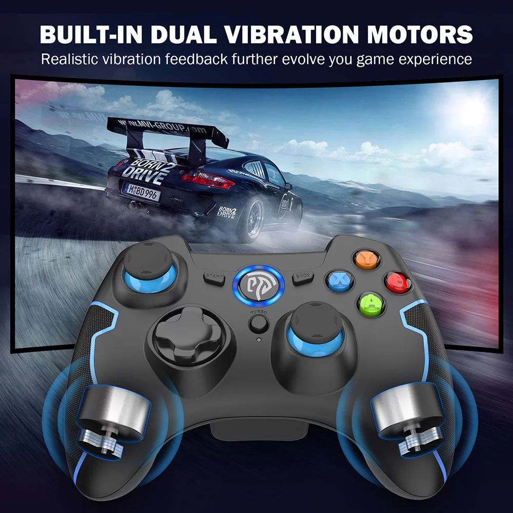 Black 2.4GHz Wireless Gaming Controller H8444
