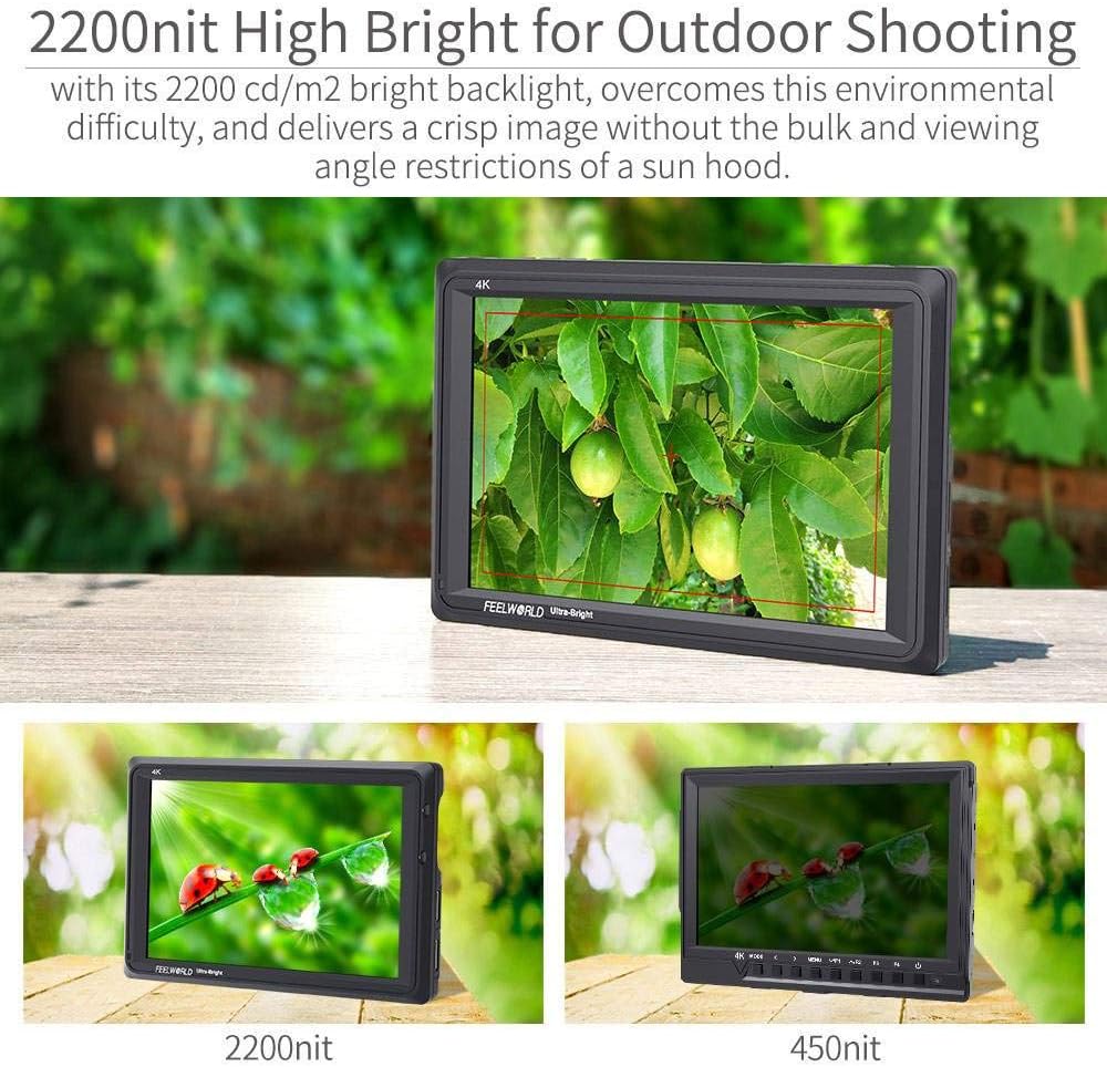 7 Inch 2200nit DSLR Camera Field Monitor Full HD 4K HDMI Z291