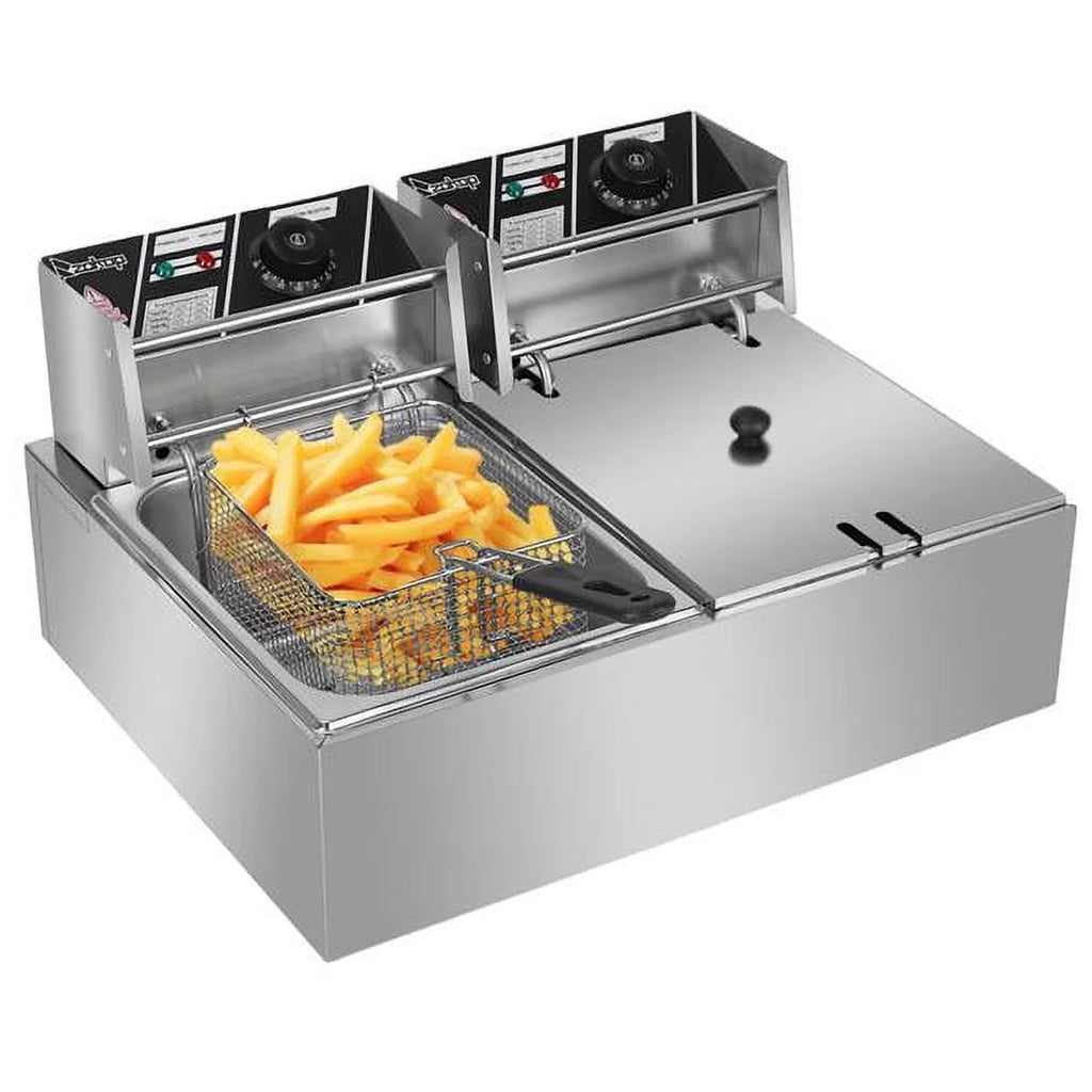 12L Dual Tanks Electric Deep Fryer With 2 Basket B92943