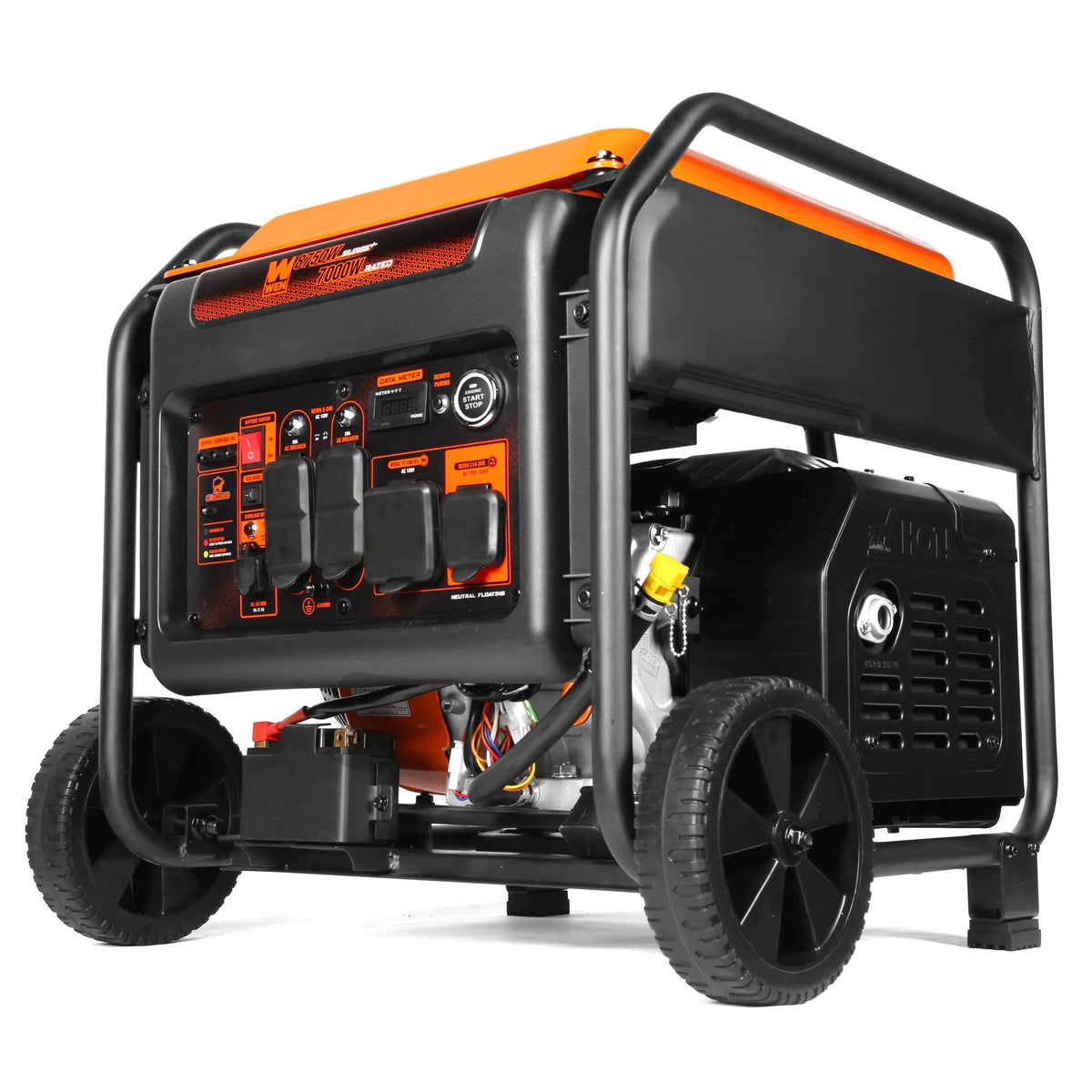 8750-Watt Dual Fuel Open Frame Inverter Generator with Remote Electric Start L93923