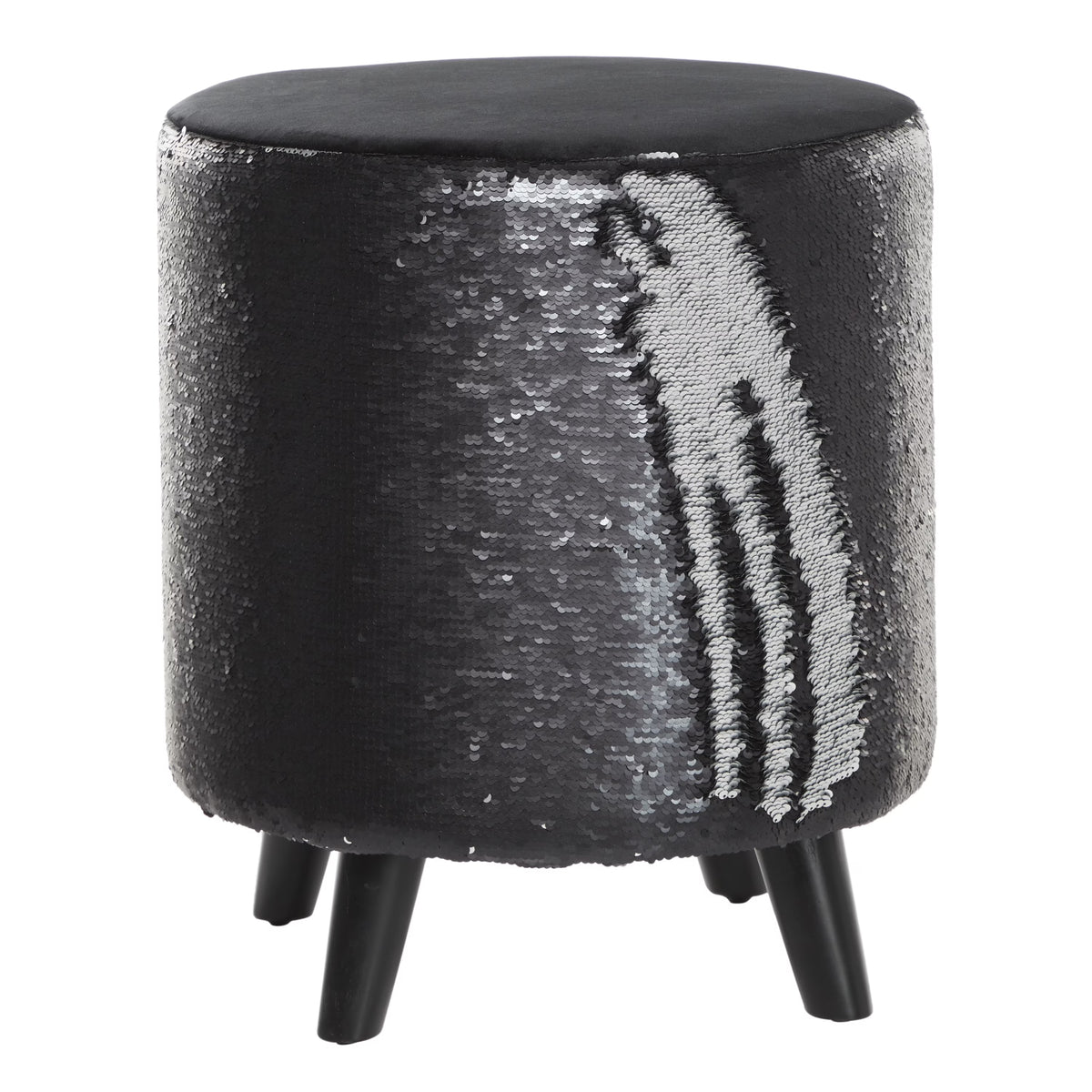 Black Wood Stool 18" G1927