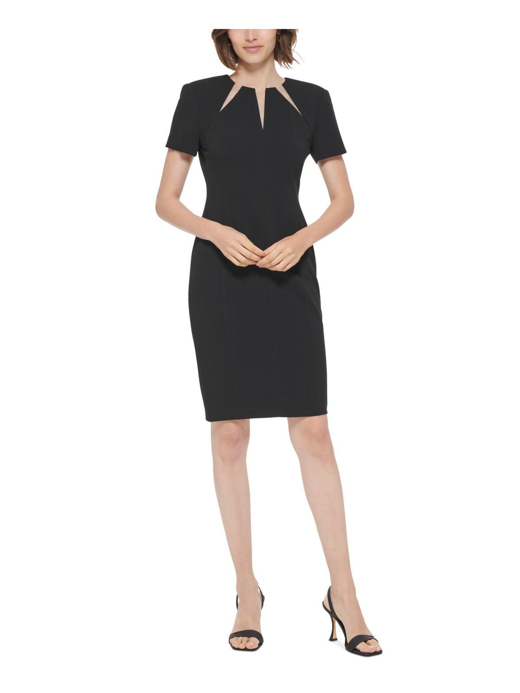 Cutout Knee-Length Sheath Dress E36775
