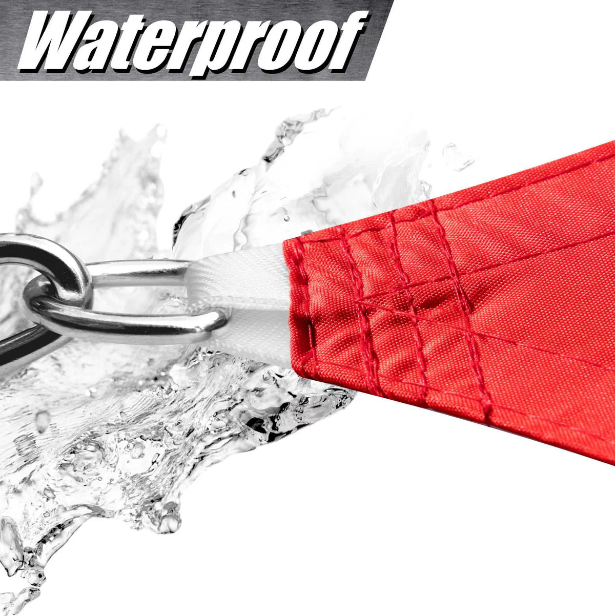 9.5' x 9.5' Red Square Waterproof Sun Shade Sail L445