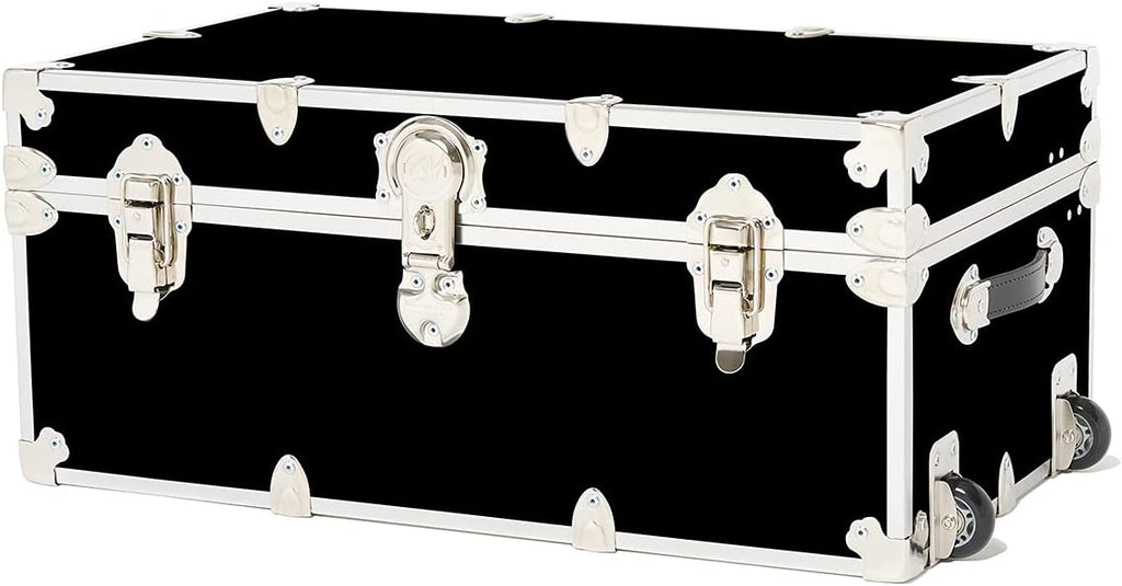 Large Armor Roller Trunk with Mounted Wheels, 32x18x14 (Black) V416