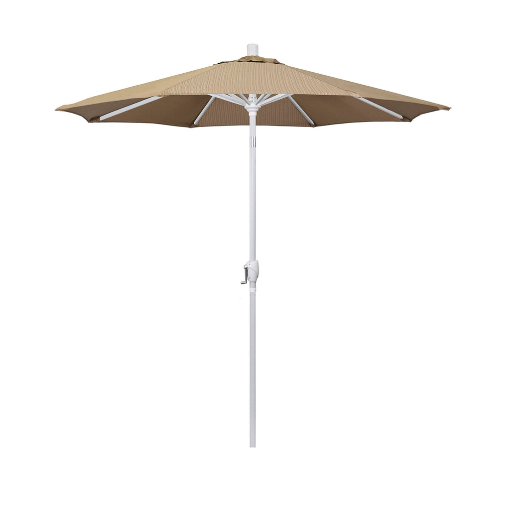 7.5 ft. Matte White Aluminum Patio Umbrella Q142