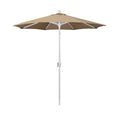 7.5 ft. Matte White Aluminum Patio Umbrella Q142