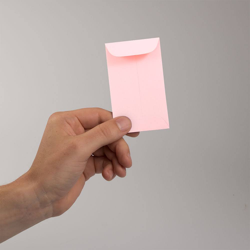 Baby Pink Coin Envelopes, 1000/Carton Q6400