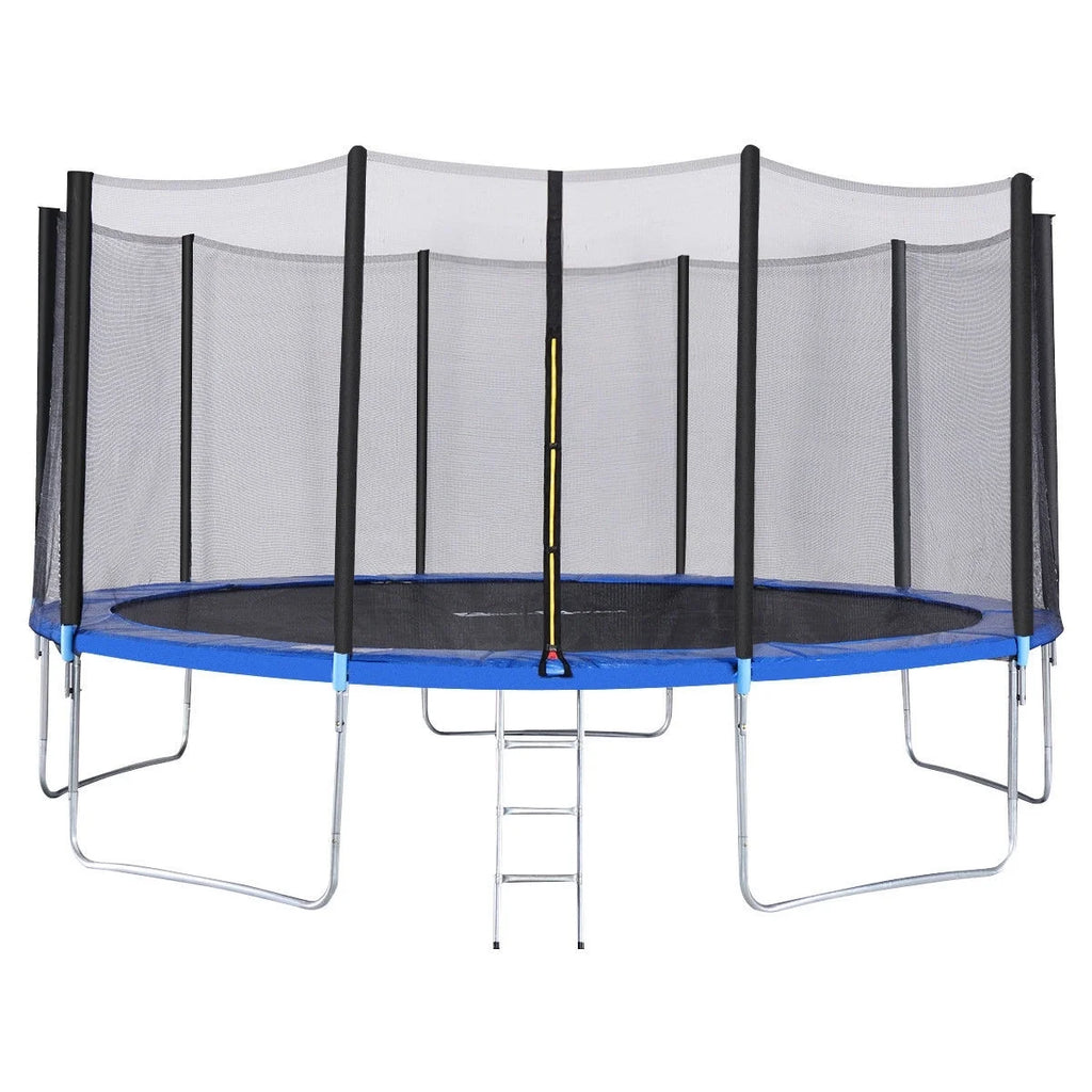 12 FT Trampoline with Enclosure Net, Ladder, Safety Pad, Jumping Mat, Springs F501029