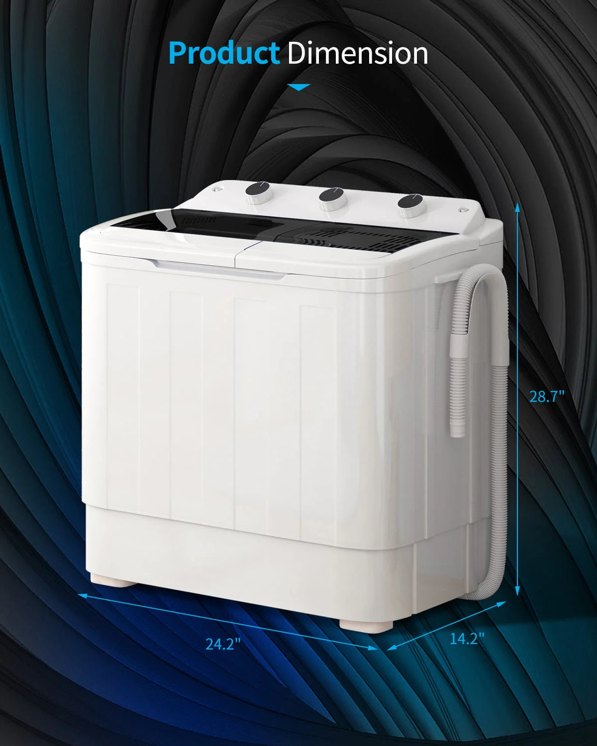 Portable 26lbs Twin Tub Wash&Spin Combo C483354