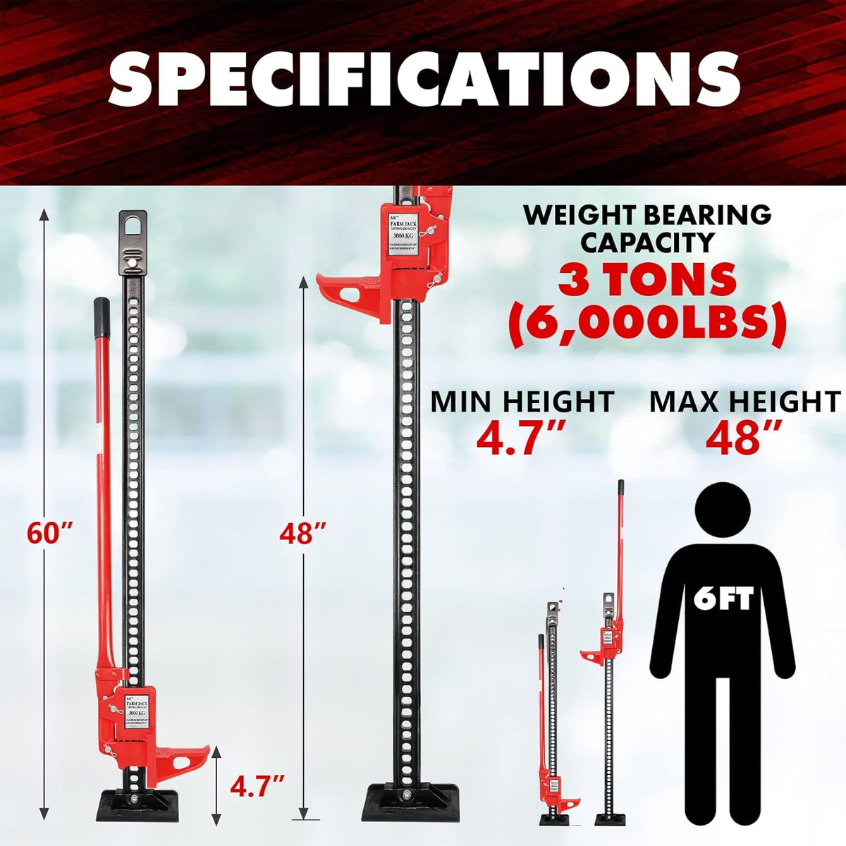 60 inch Steel Floor Jack F318176