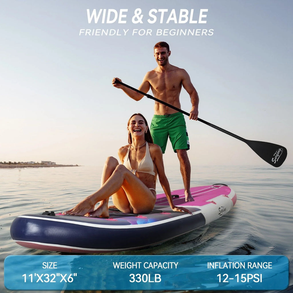 11 Ft Blue Inflatable Paddle Board Y7051