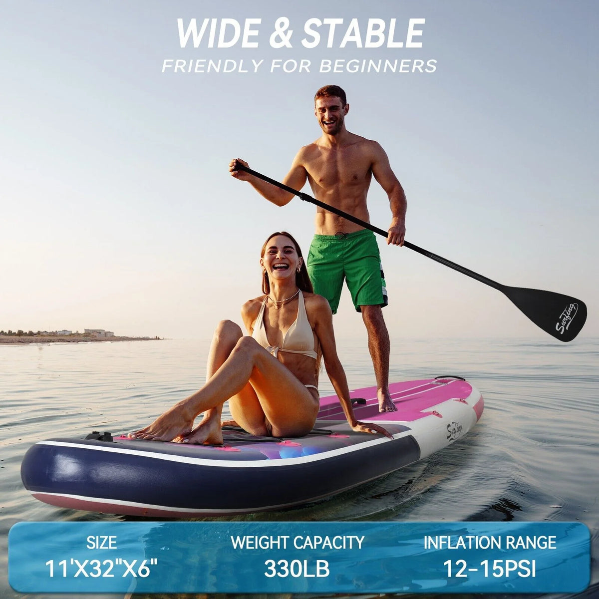 11 Ft Blue Inflatable Paddle Board Y7051