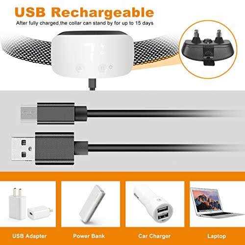 Rechargeable Anti Barking Training Collar W363596