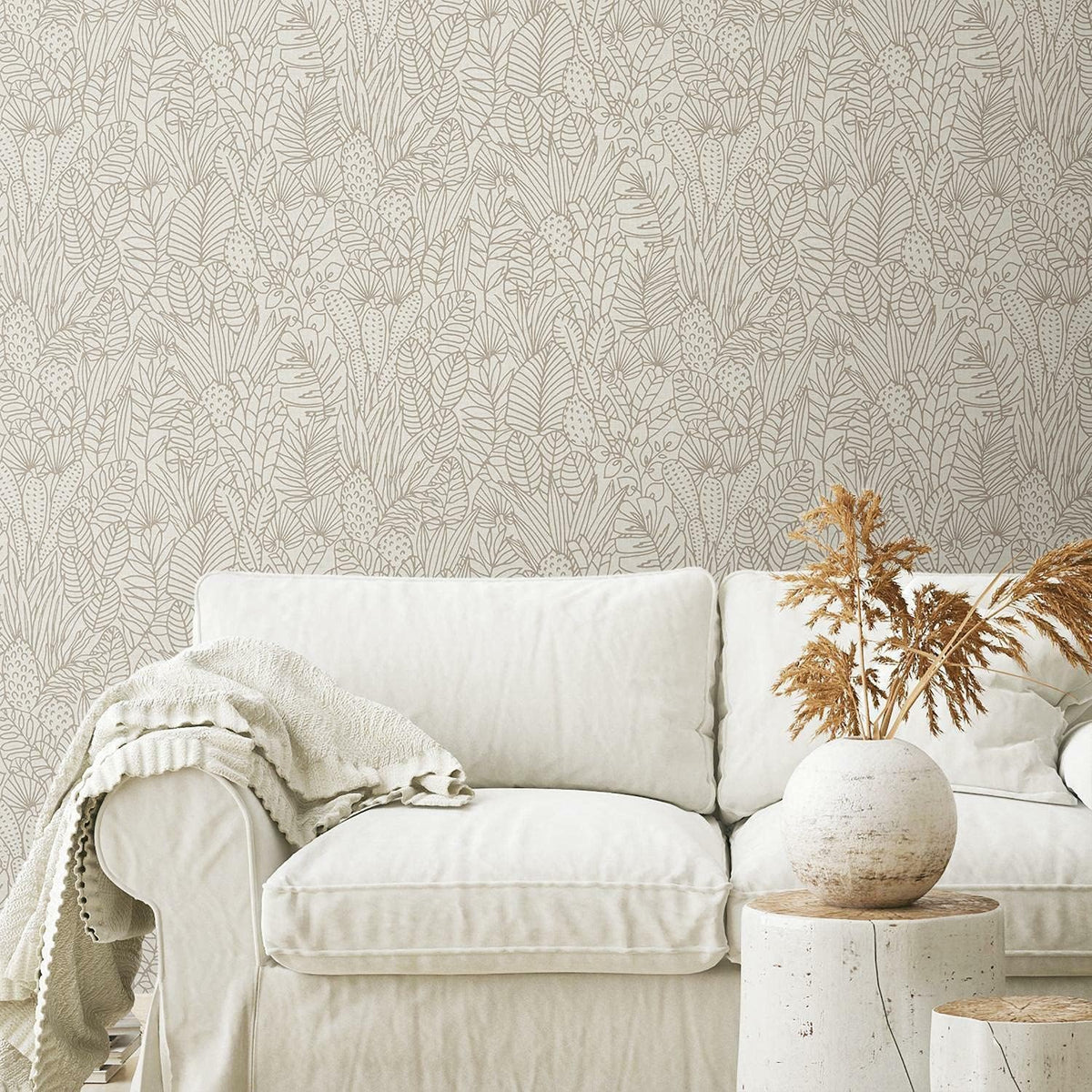 Blue and Navy Tropical Leaves Peel and Stick Wallpaper F679