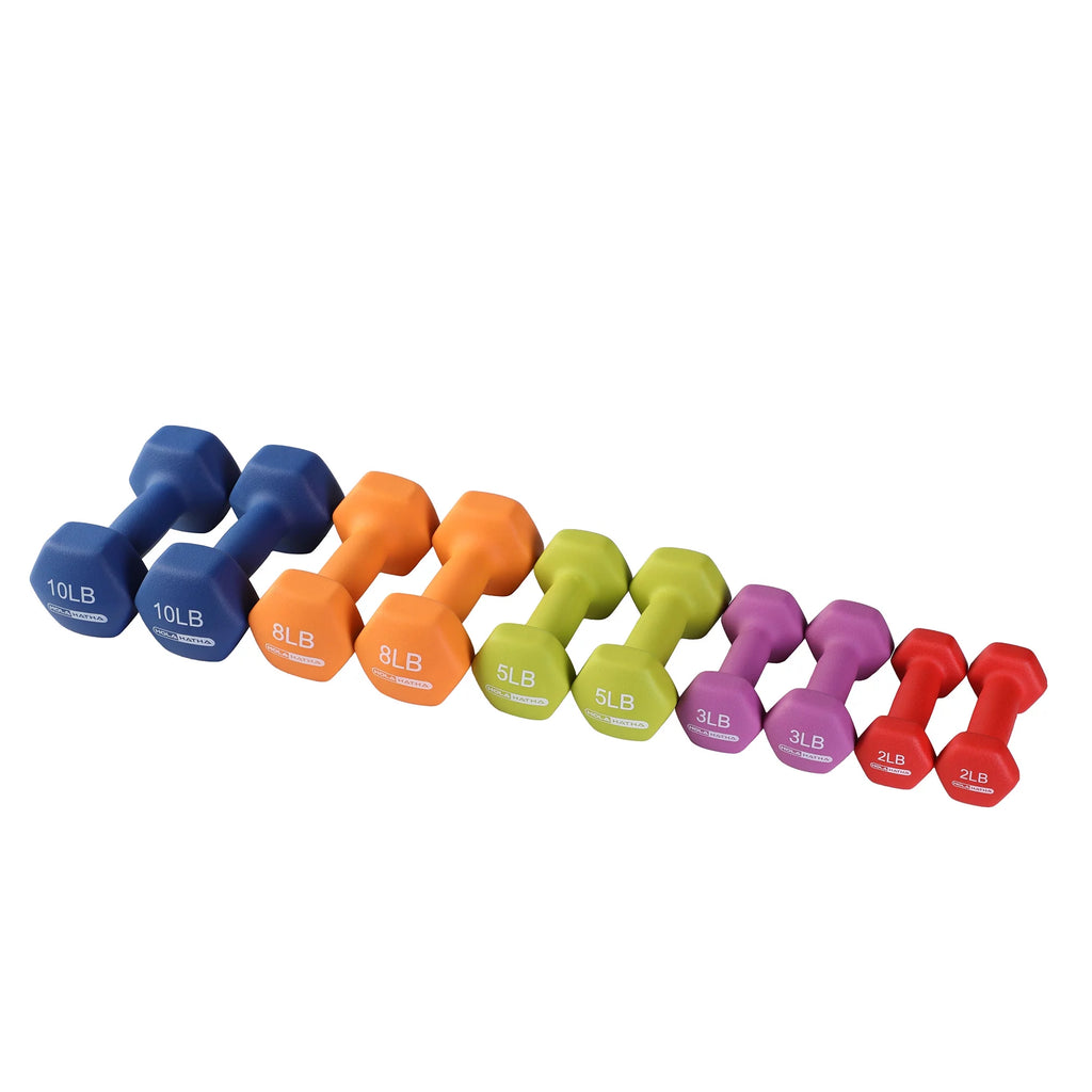 Neoprene Dumbbell Weight Set with Rack H74965