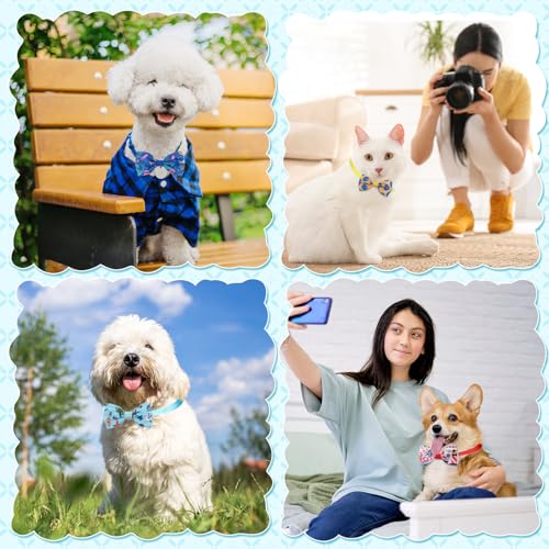 80 Pcs Dog Bow Ties Assorted Pattern W377