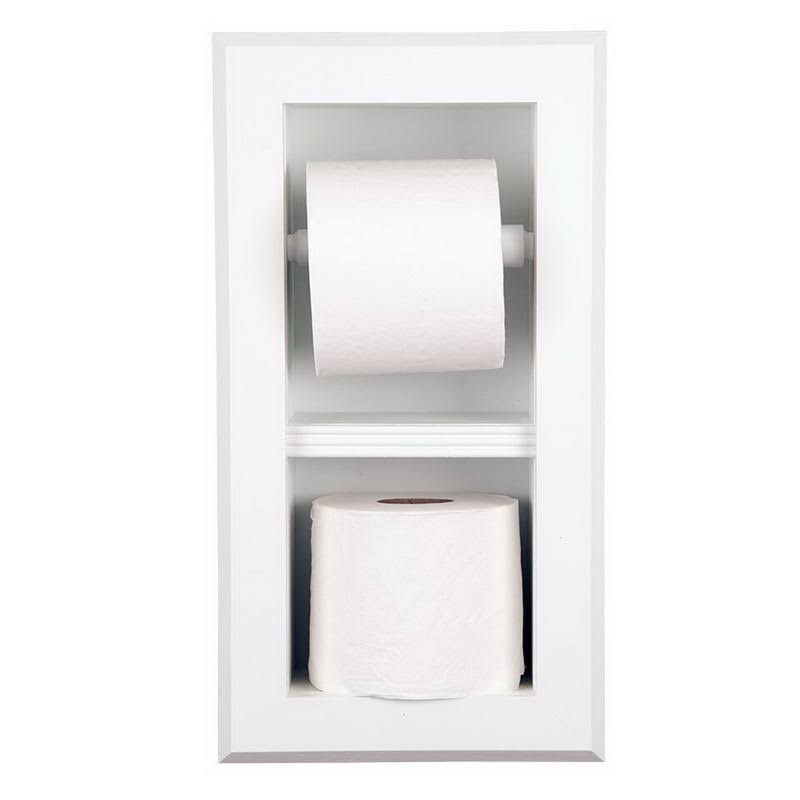 White Double Toilet Paper Holder X941908