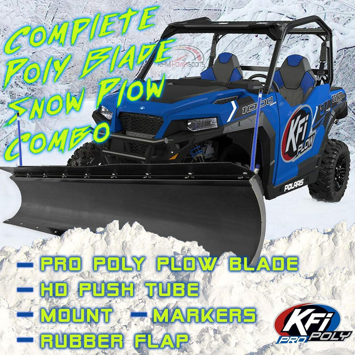66" Snow Plow & Mount for Polaris Ranger XP 1000 UTV I5709