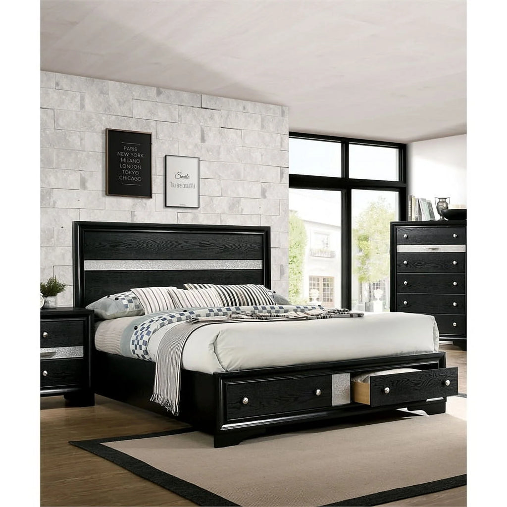 Black 3-Piece King Bedroom Set V739524