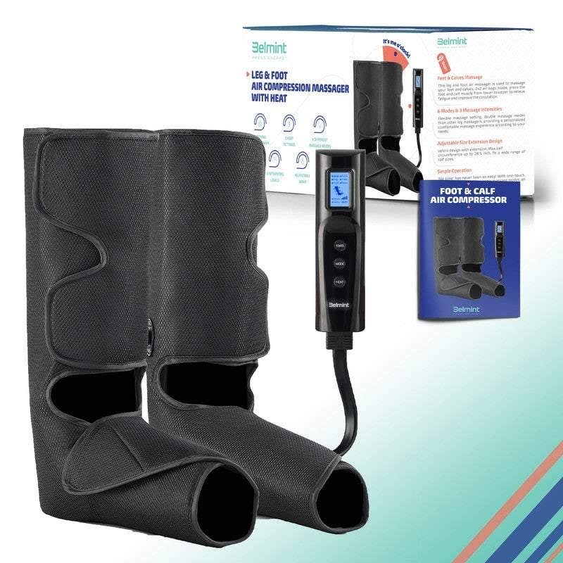 Leg and Foot Air Compression Massager with Heat and 6 Modes F37505
