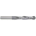 3/4x22 x 2-1/4x22 x 5x22 Ball End Mills, Solid Carbide, 2 Flute, 30 Degrees Helix B630357