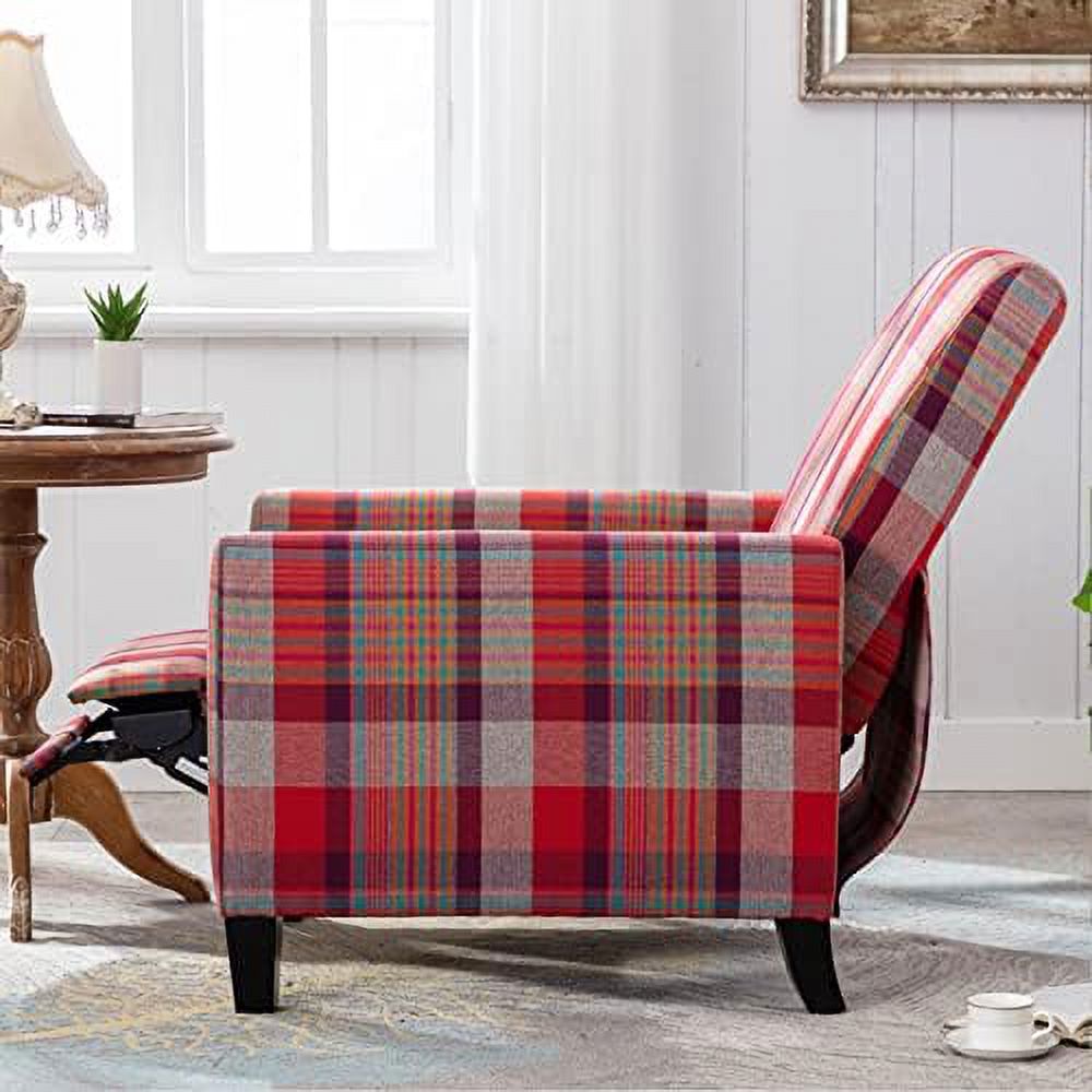Button Tufted Club Chair with 4 Angle Adjustable Backrest U7920