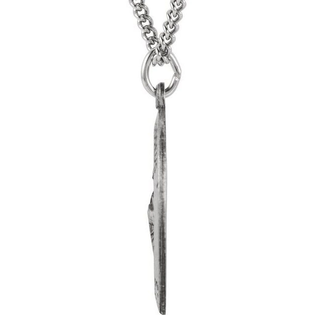 Sterling Silver Oval St. Jude Thaddeus 18" Necklace O3439