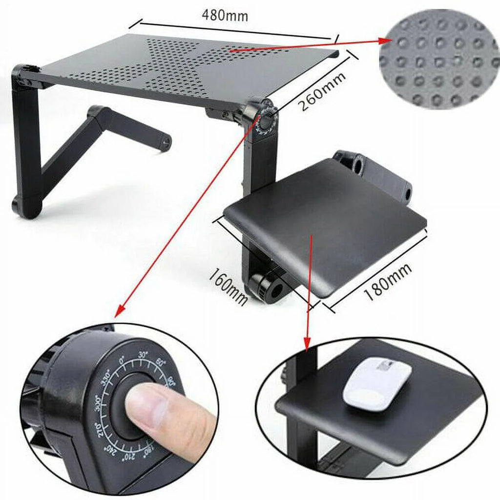 Adjustable Foldable Laptop Desk Bed Table H89549