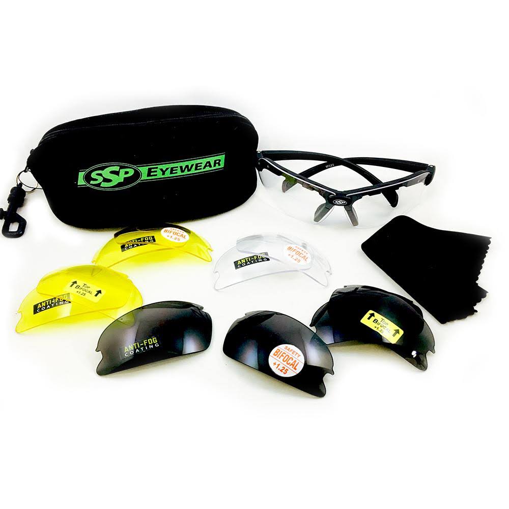 Shooting Glasses with 1.50 Magnification Black Frame 12 Amber Clear Smoked R6670