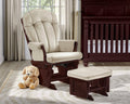 Espresso/Beige Glider & Ottoman P592369