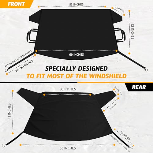 Waterproof Windshield Snow Cover with Side Mirror Covers W506
