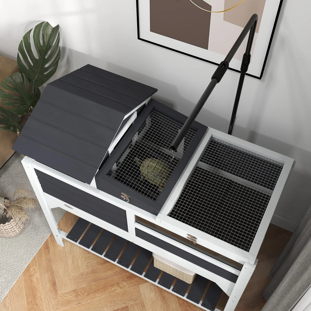 Gray Tortoise Habitat with Adjustable Lamp Holder U92879