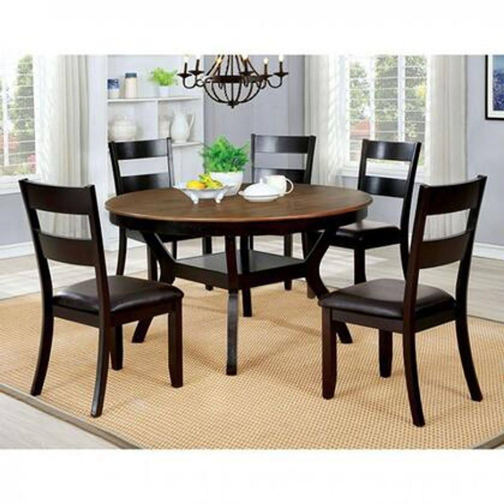 Dark Brown Oak Round Table G8231