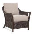 Coral Finish/Brown and Beige Stripe Wide Armchair J83621