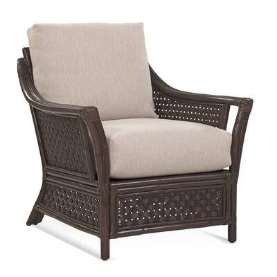Coral Finish/Brown and Beige Stripe Wide Armchair J83621