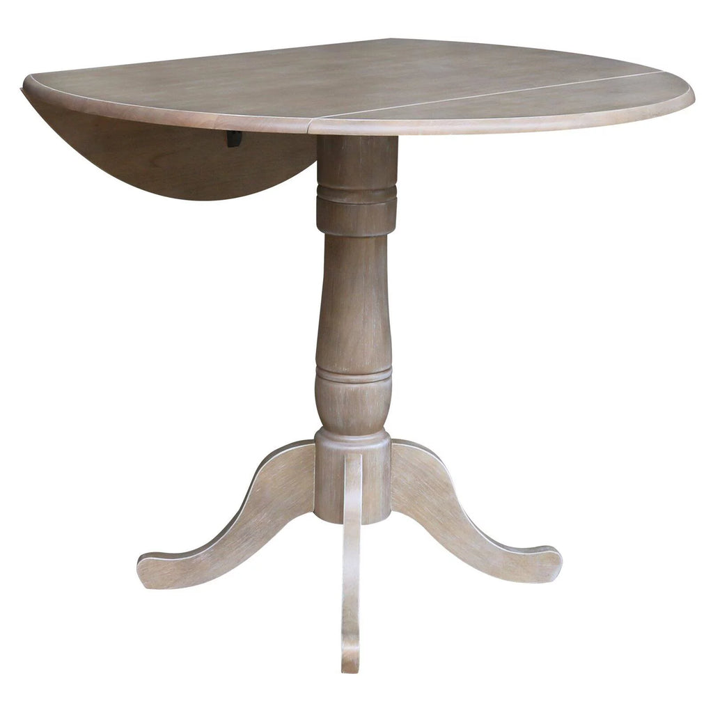 42" Round Dual Drop Leaf Pedestal Table J497192
