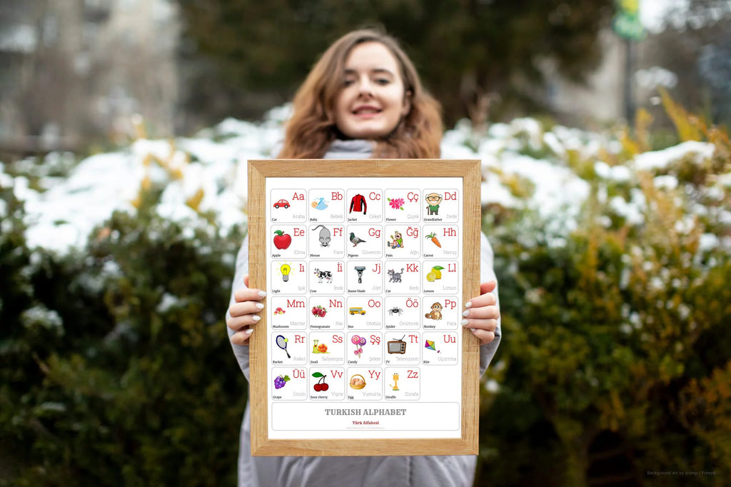 Turkish Alphabet Poster 16 x 20 inches L689