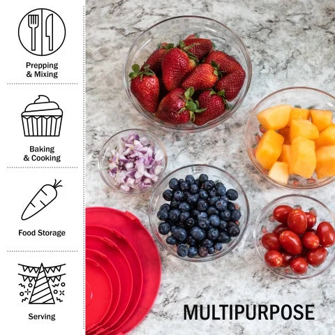 20-Piece Glass Food Storage Bowl and Lids Set R983