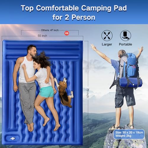 Self Inflating 6'' Extra-Thick 2 Person Sleeping Pad U269465