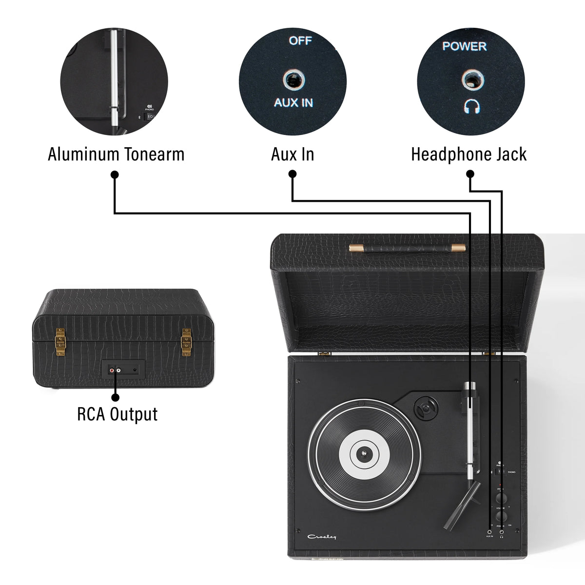 Vinyl Record Player with Bluetooth Speakers A790