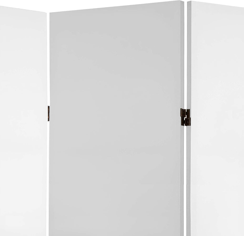 White 4 Panel Canvas Room Divider W1404