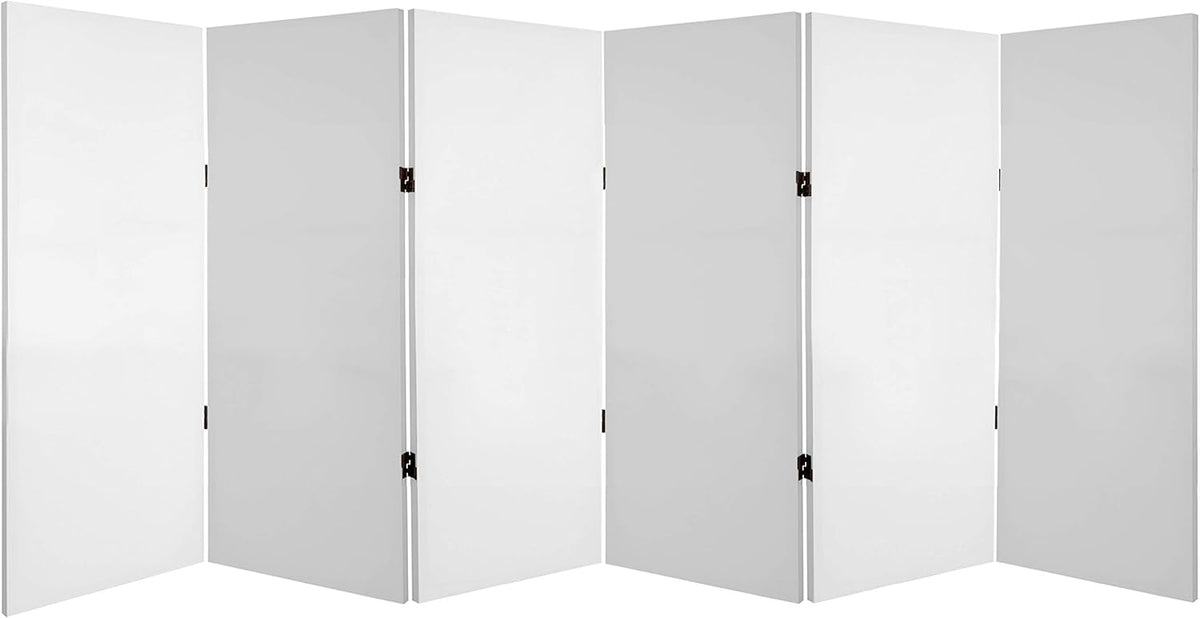 White 4 Panel Canvas Room Divider W1404