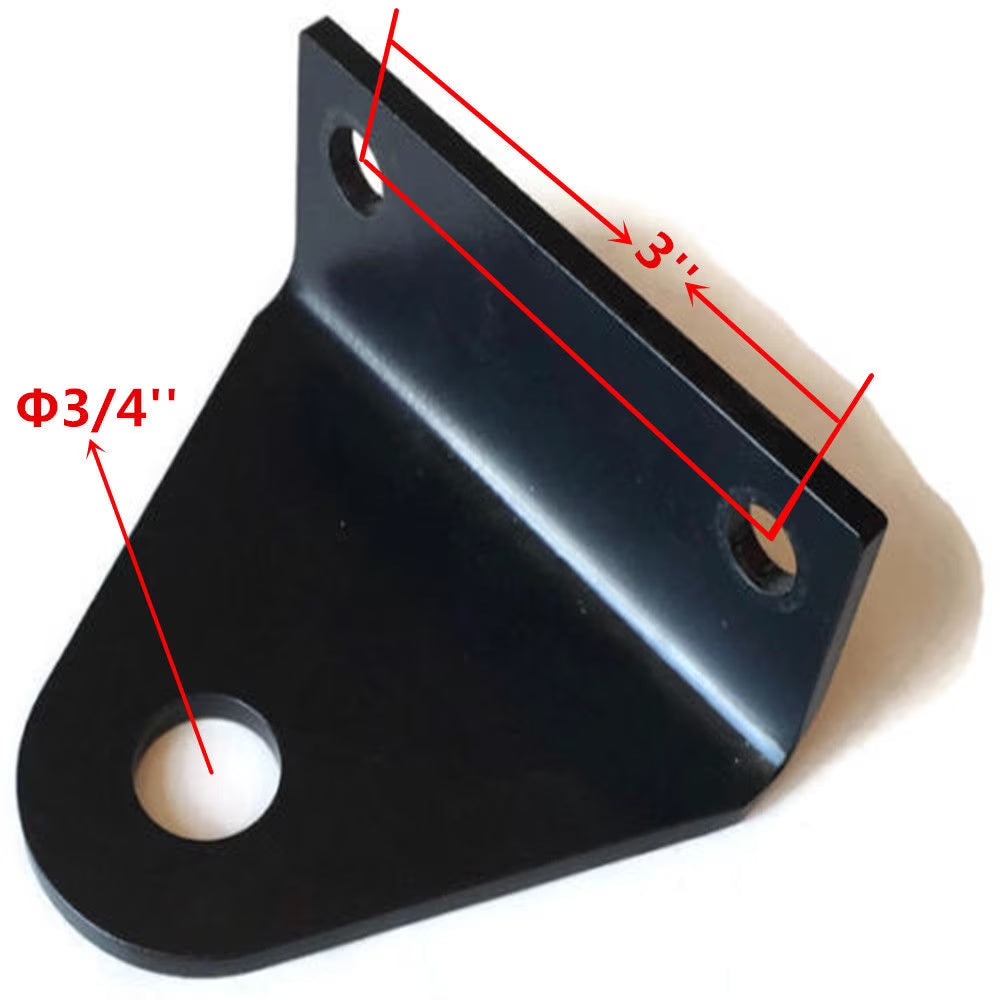 Universal Lawn Mower Trailer Hitch Black 3" Mount Pattern 3/4" Hole R140933
