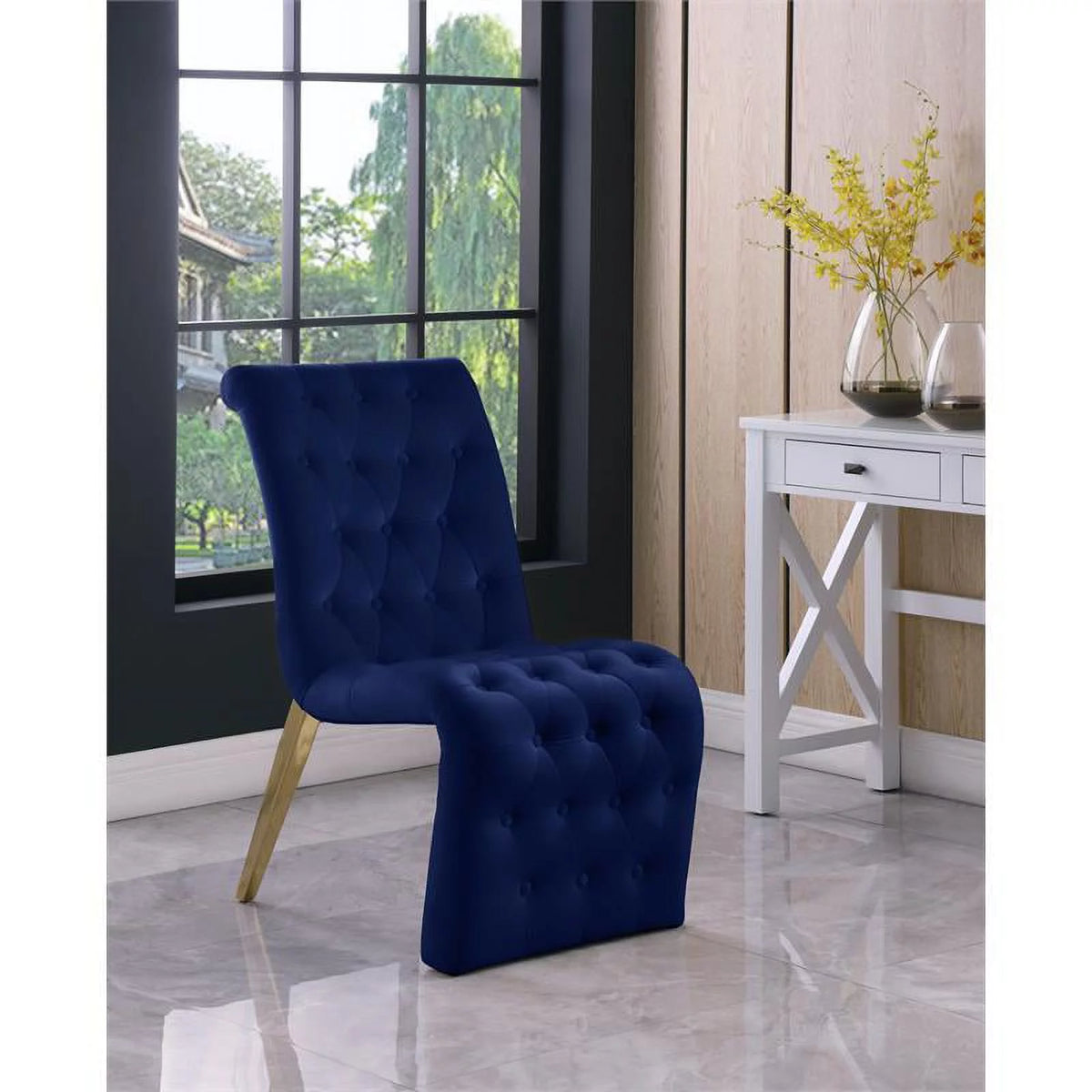 18" Contemporary Velvet Dining Chair Set of 2 T927847