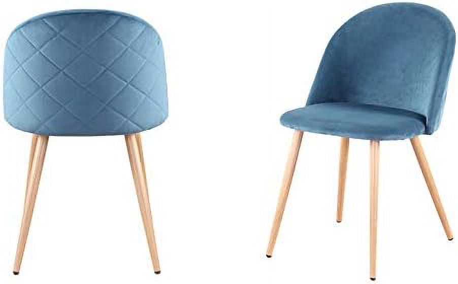 Blue Velvet Upholstered Dining Side Chairs O3216