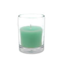 96 Pcs Aqua Round Glass Votive Candles C863066