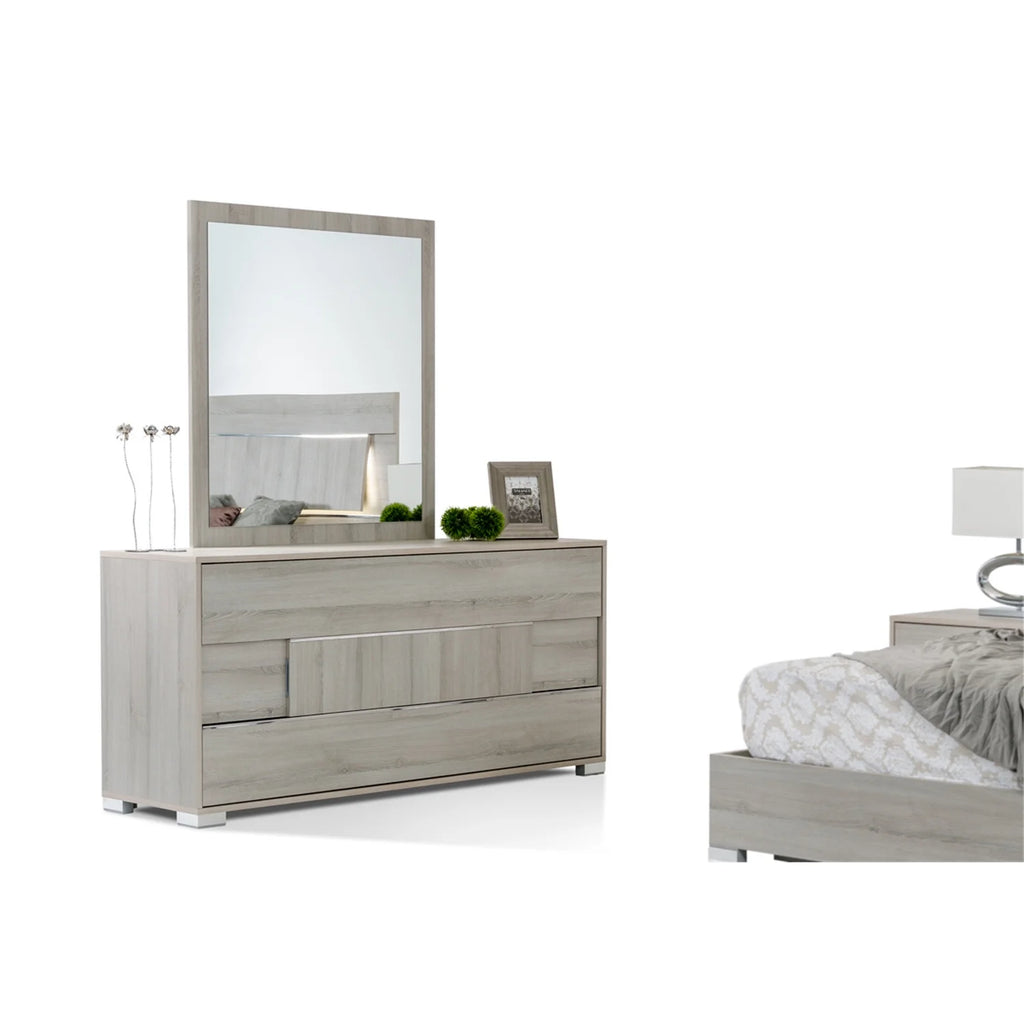 30-inch Grey Veneer MDF Dresser V42048